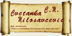 Cvetanka Milosavčević vizit kartica